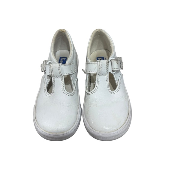 KEDS DAPHNE MARY JANE WHITE LEATHER T-STRAP SNEAKER DRESS SHOES 8.5 Little girl - Picture 1 of 7